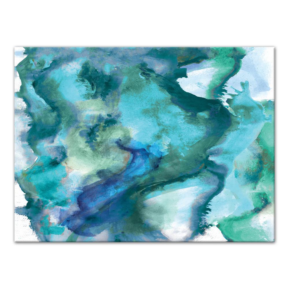 1000x1000 Designs Direct 30 In. X 40 In. 'Watercolor Waves' Printed Canvas