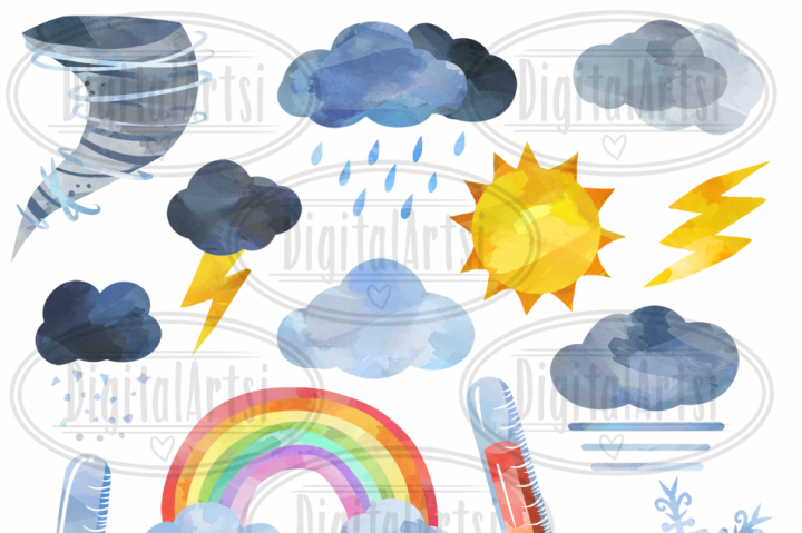 720x479 Watercolor Weather Clipart By Digitalartsi