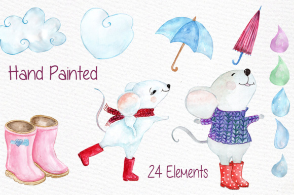 580x386 Watercolor Weather Clipart Sun Clipart Clouds Clipart Rain Clipart