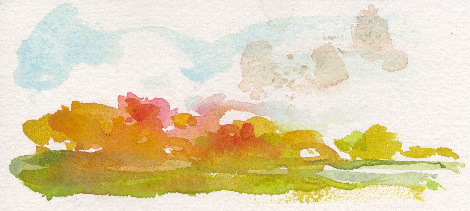 1905x855 Watercolor Weather Journal 1230pm East Polt Mt Chris Carter Artist