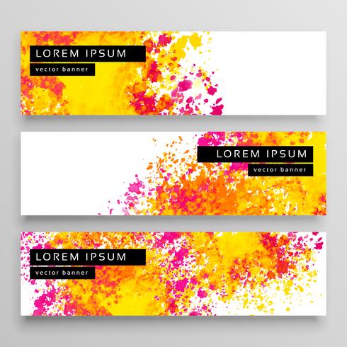 490x490 Abstract Watercolor Web Banner Design Background