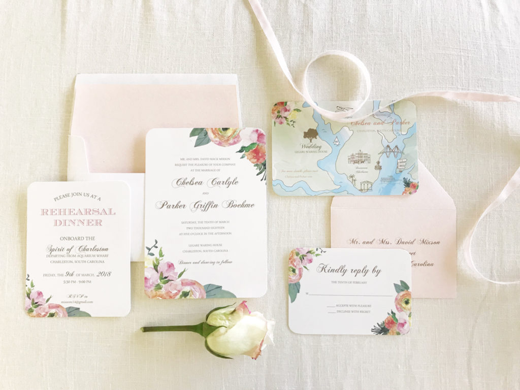 1024x768 Watercolor Flower Spring Wedding Invitation