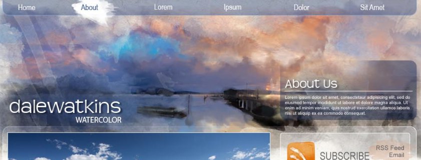 841x319 Watercolor Website Theme