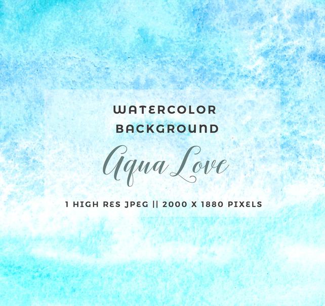 642x603 Abstract Watercolor Background Aqua Teal Blue Watercolour Etsy