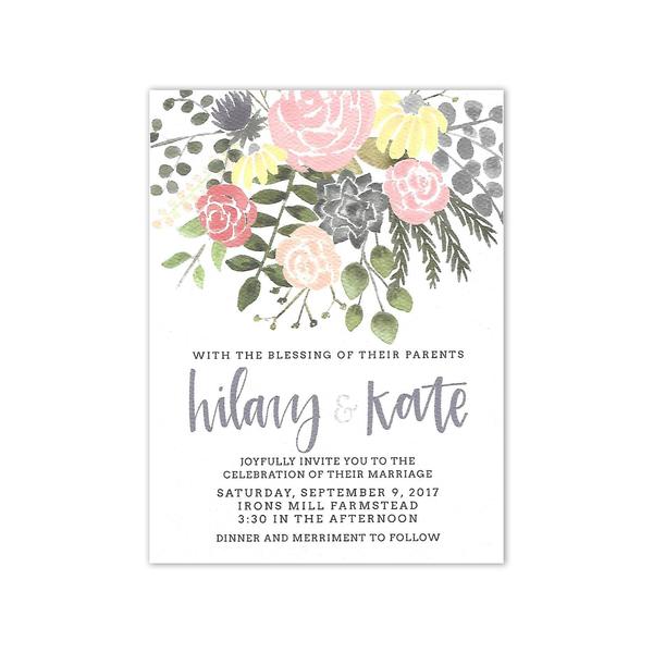 600x600 Watercolor Wildflower Wedding Invitation Suite Oh Joyful Day