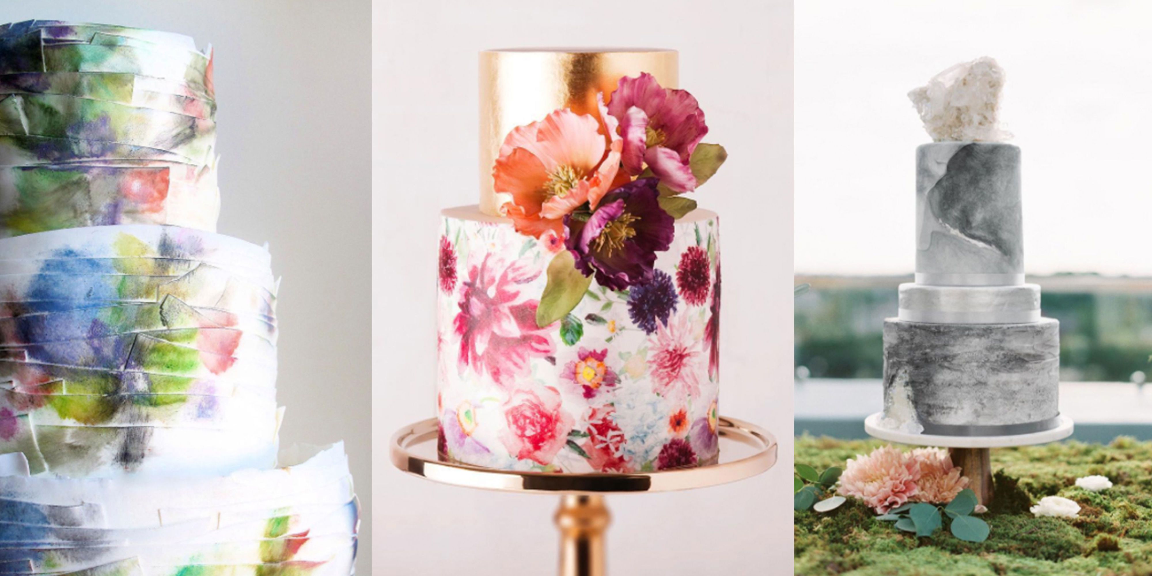 4000x2000 26 Watercolor Wedding Cakes That Will Take Your Breath Away