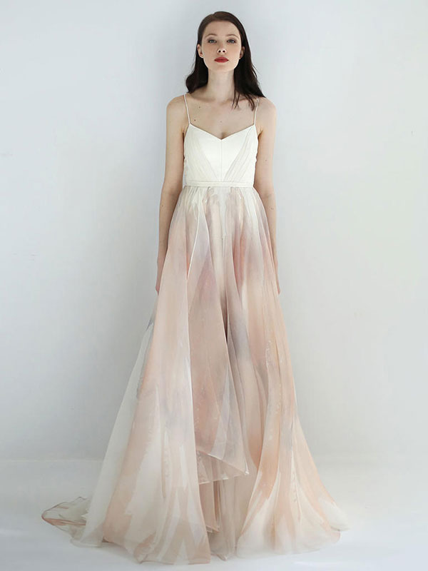 600x800 Blush Watercolor Wedding Dress Leanne Marshall Bridal Spring 2018