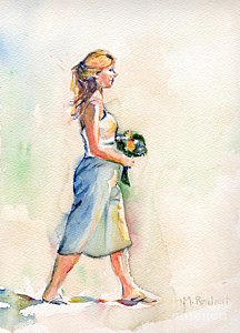 216x300 Wedding Dress Paintings