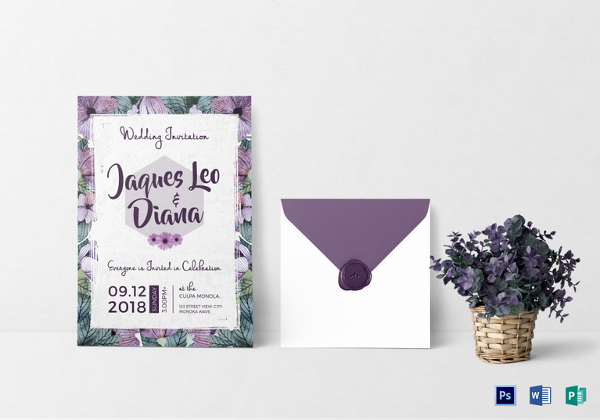 600x420 Watercolor Wedding Invitations Free Amp Premium Templates