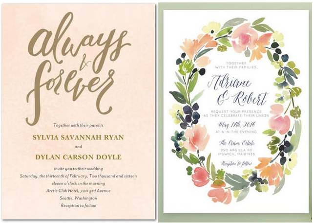 643x456 Watercolor Invitations Wedding