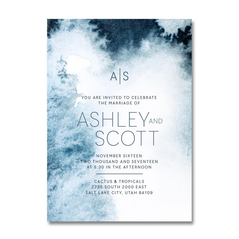 1000x1000 Indigo Watercolor Wedding Invitations Wants And Wishes