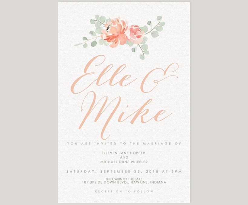 820x678 Peaches Amp Cream Peony Watercolor Wedding Invitations