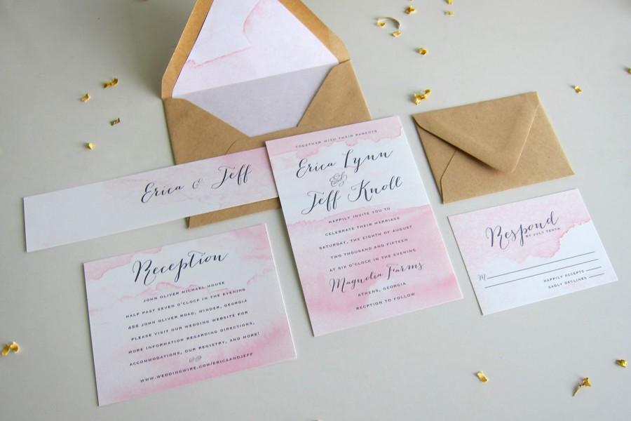 900x600 Printable Watercolor Wedding Invitation Suite