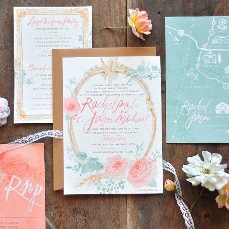 767x767 Watercolor Wedding Invitations Brides