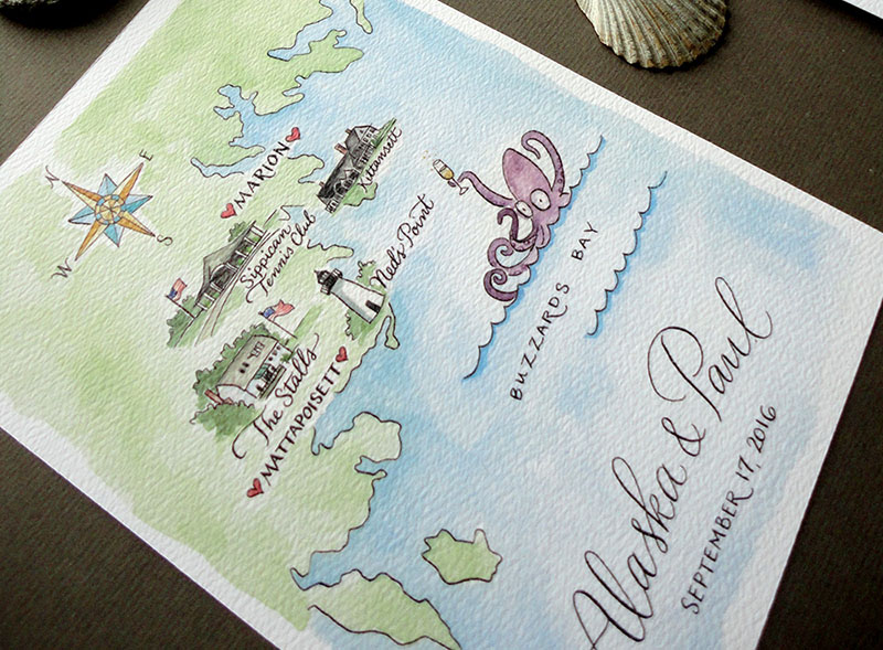 800x589 Custom Watercolor Maps Nooneyart Designs