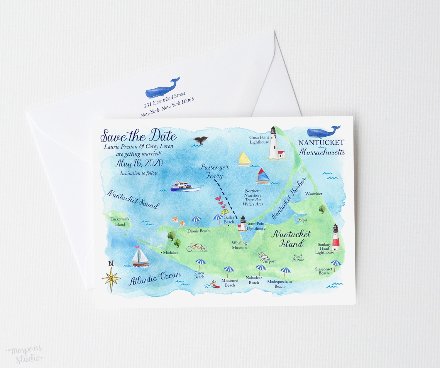 1500x1253 Save The Date Maps Amp Custom Wedding Maps Nantucket Massachusetts