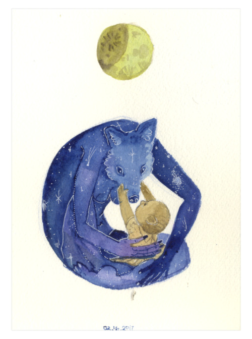 500x672 Watercolor Werewolf Tumblr