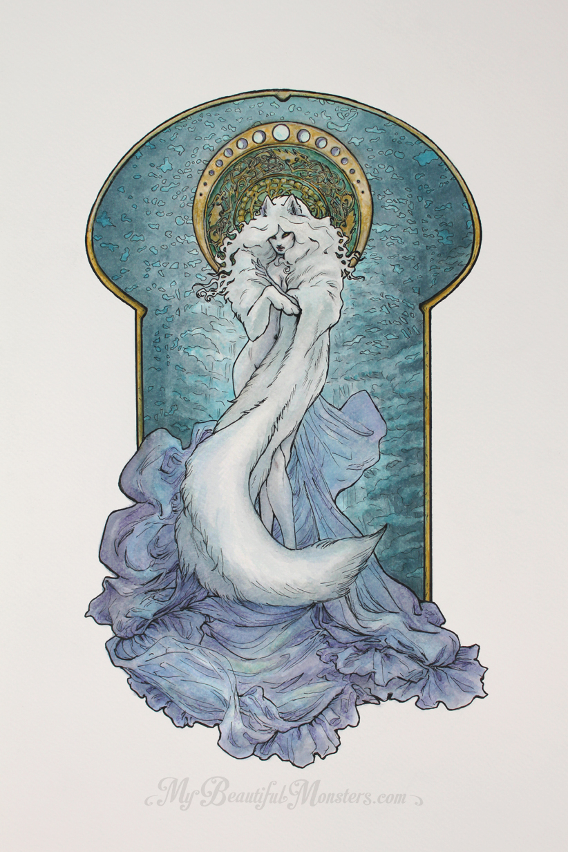 822x1233 Beautiful Monsters Watercolors Werewolf My Beautiful Monsters