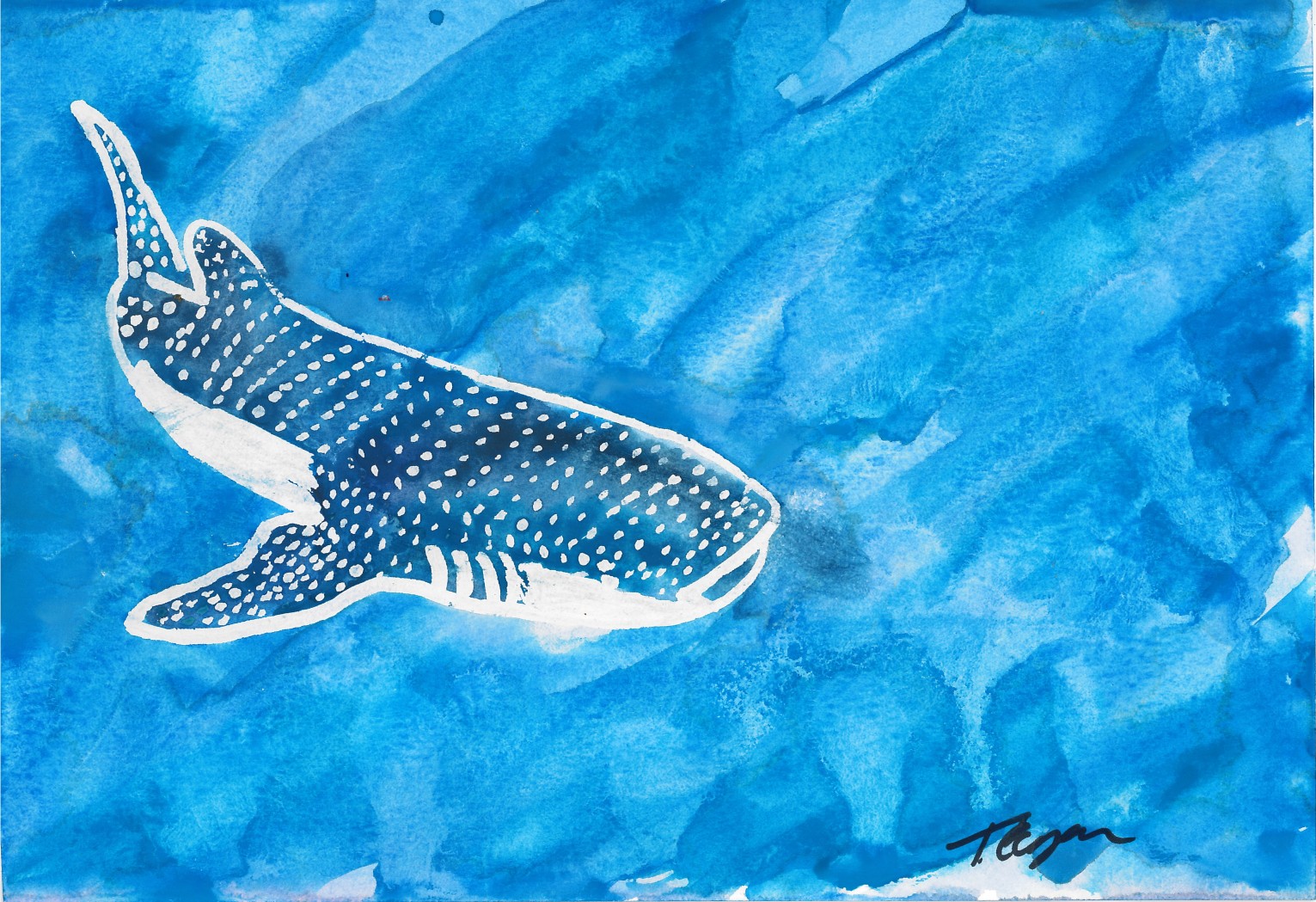 1531x1049 Wanderingecologist Watercolor Whaleshark