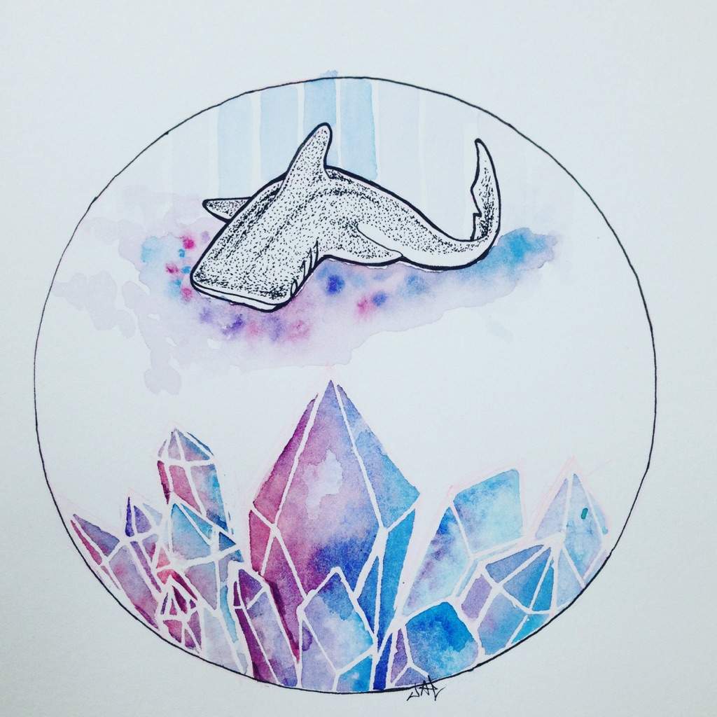 1024x1024 Crystals And A Whale Shark Art Amino
