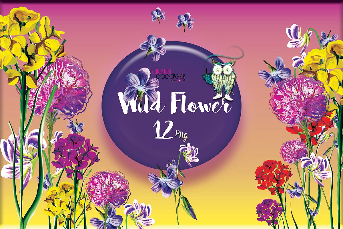 1200x800 Watercolor Wildflowers