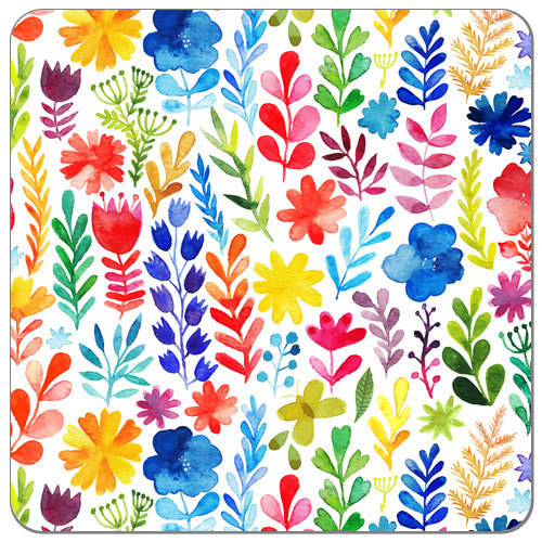 500x500 Wildflower Watercolor Print Pul Fabric Diaper Sewing Supplies