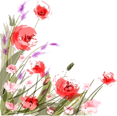 400x397 Framed Watercolor Wildflowers Kittie Kraft