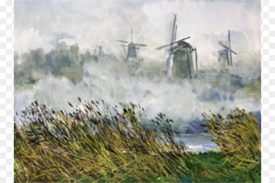 900x600 Watercolor Painting Windmill