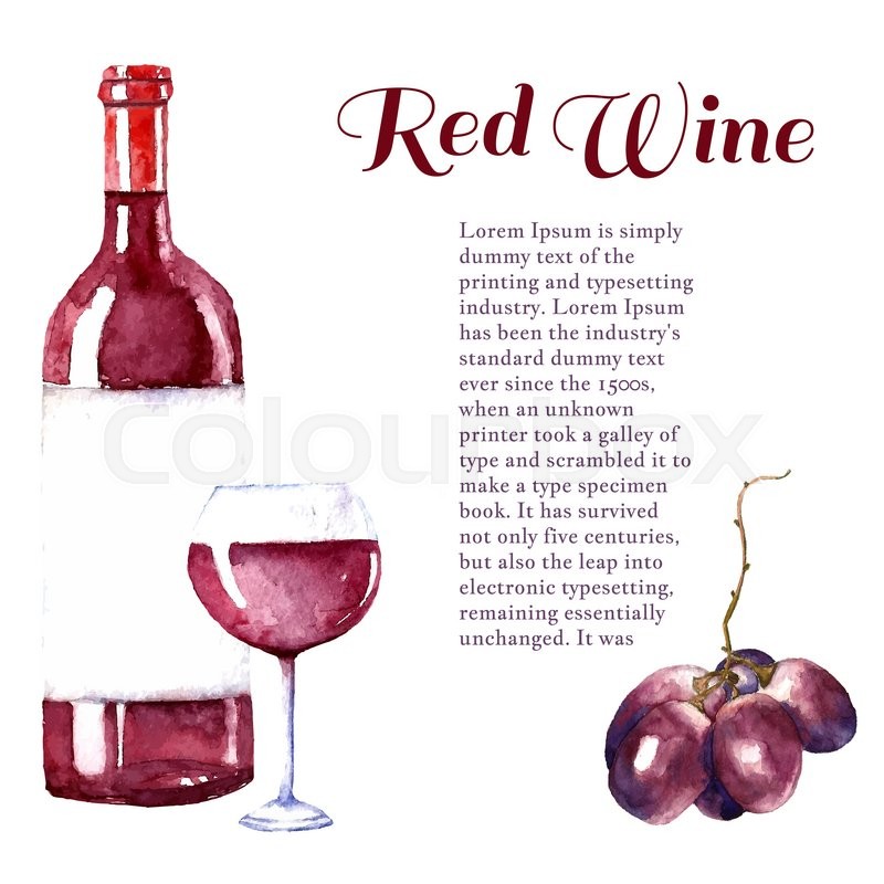 800x800 Watercolor Wine Design Elements Wine Glass, Wine Bottle, Grape