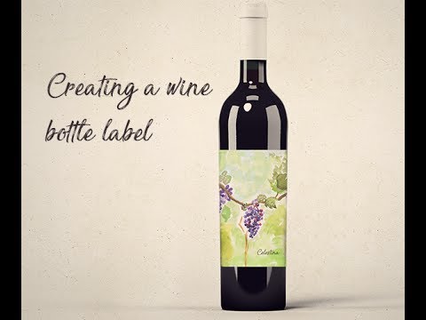 480x360 Celestina Wine Bottle Watercolor Painting