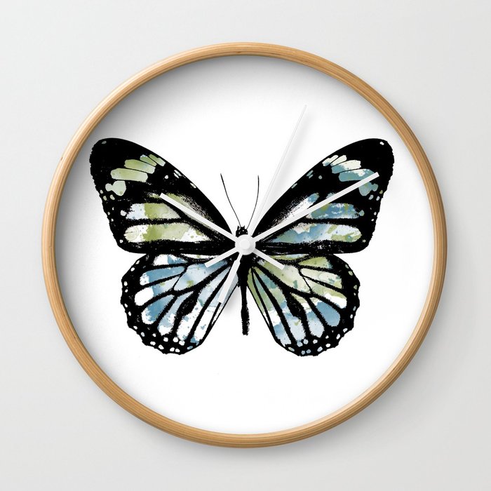 700x700 Watercolor Wings Wall Clock By Thinlinetextiles Society6