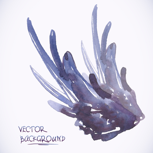 500x500 Classic Watercolor Wings Vector Background 03 Free Download