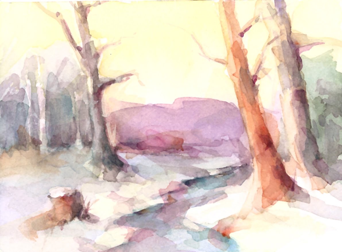 1191x879 Joyce Washor Watercolor Winter Landscapes