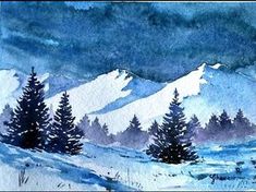235x176 392 Best Watercolour Snowwinter Images In 2018