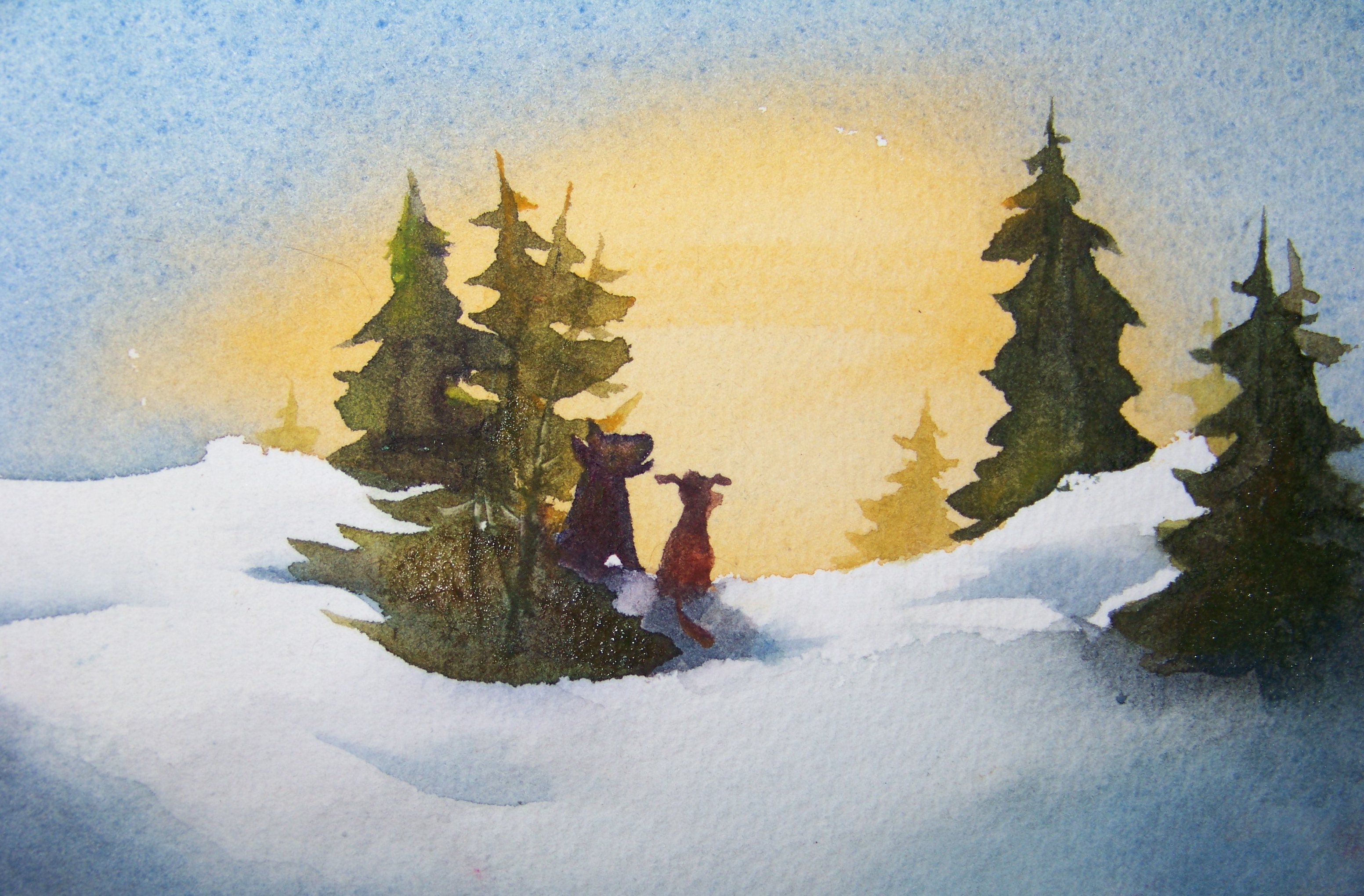 3105x2041 Winter Landscape A Painting A Day