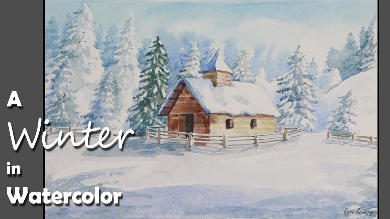 1280x720 How To Paint A Winter Landscape In Watercolor