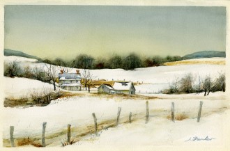 330x217 Snow Scenes Winter Watercolors Gertrude Herbert Institute Of Art