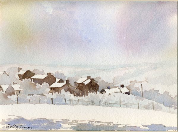 600x447 Gallery For Gt Watercolor Winter Snow Scenes Snow Watercolors
