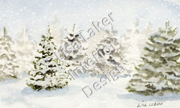 616x371 Watercolor Winter Trees Download