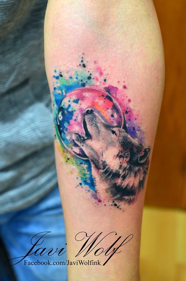 636x960 Watercolor Wolf. Tattooed By Javi Wolf Body Art