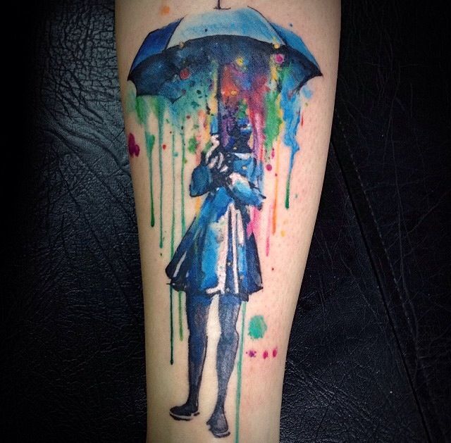 640x629 99 Artistic Watercolor Tattoos That Are Living Works Of Art