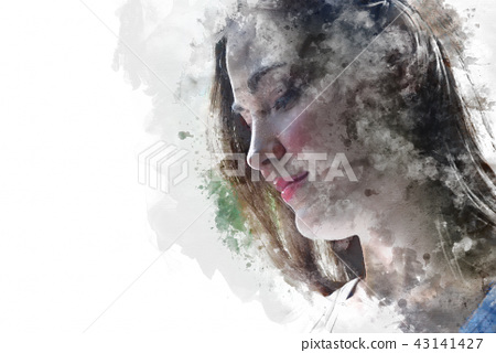 450x320 Beautiful Women Body Sexy Watercolor Painting