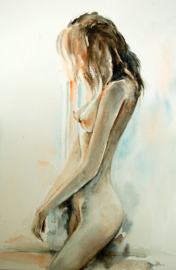 Watercolor Woman Figure