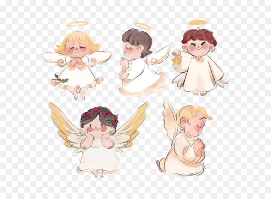 900x660 Watercolor Angel Figure Png Download