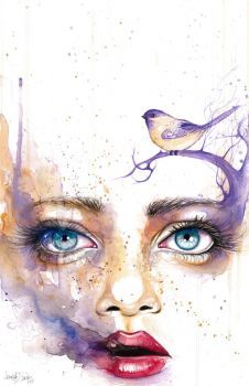 226x350 Original Watercolor Painting By Jennifer Sonksen Duran 11x17x1.75