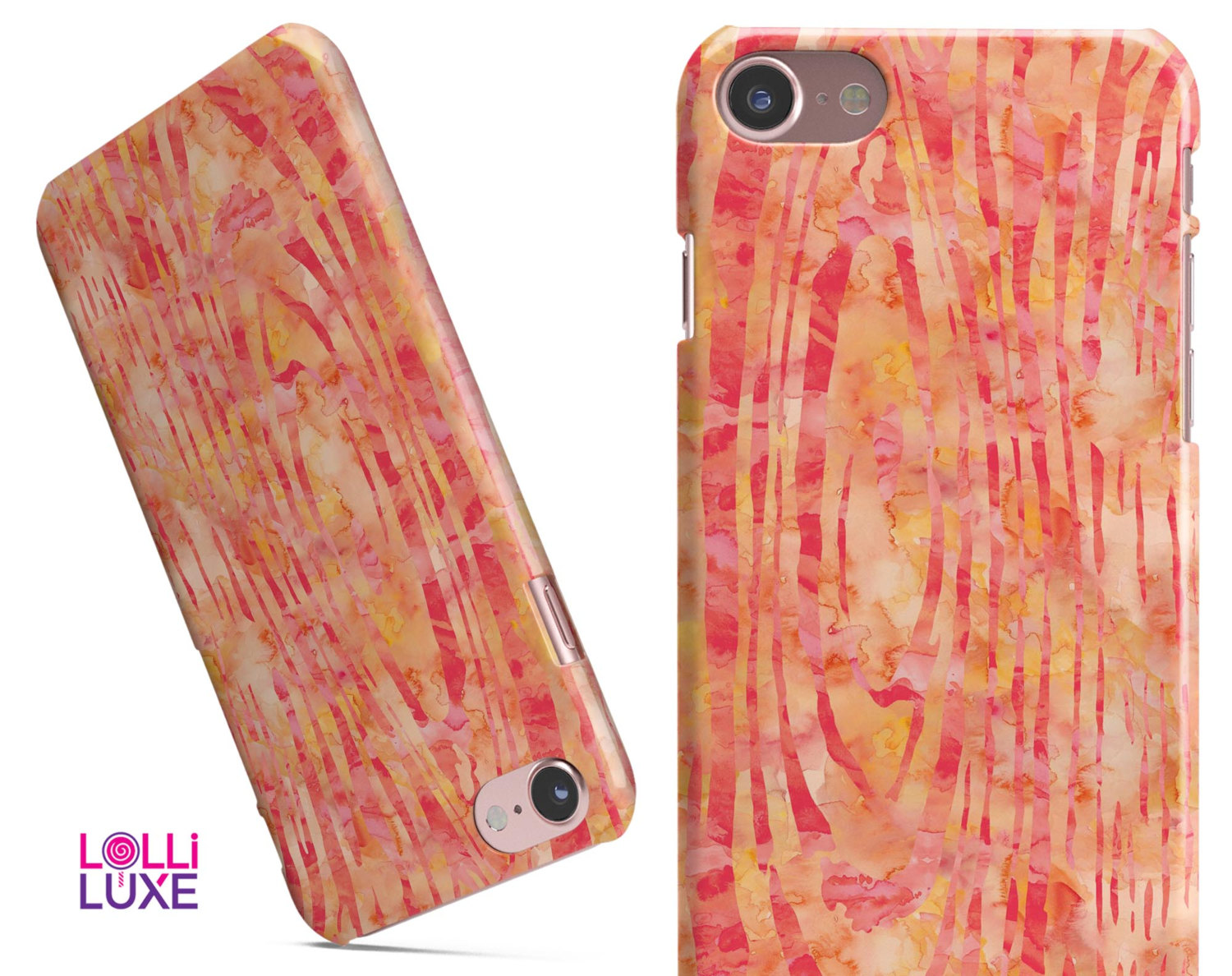 1500x1188 Orange Watercolor Woodgrain Lolliluxe Snapit Case For The