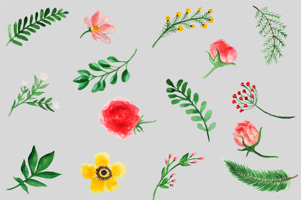 1000x666 Watercolor Woodland Animals In Illustrations On Yellow Images