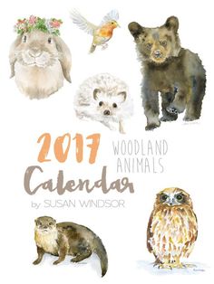 236x314 Woodland Animal Watercolor Prints