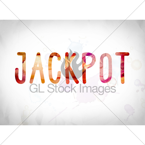 500x500 Jackpot Concept Watercolor Word Art Gl Stock Images