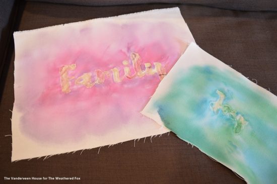 550x366 Watercolor Word Art On Fabric Plus A Free Printable!
